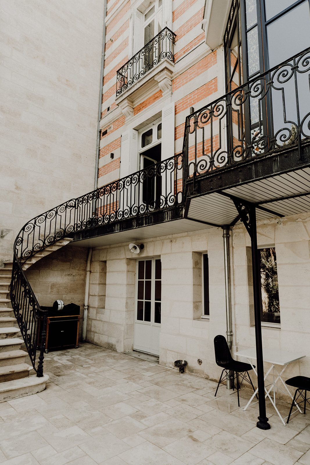 Escalier extérieur de l'hôtel particulier