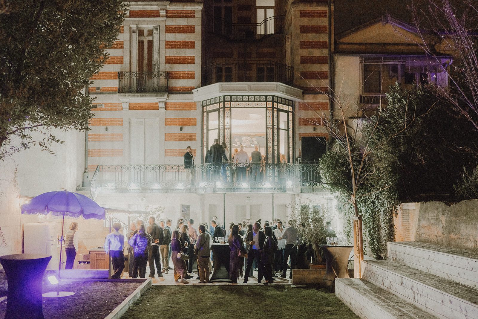 Soirée dans le jardin de Chez Harvey à Bordeaux